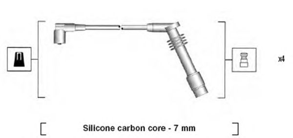 Комплект високовольтних проводів MAGNETI MARELLI 941125360686