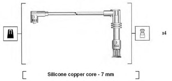 Комплект високовольтних проводів MAGNETI MARELLI 941175170758