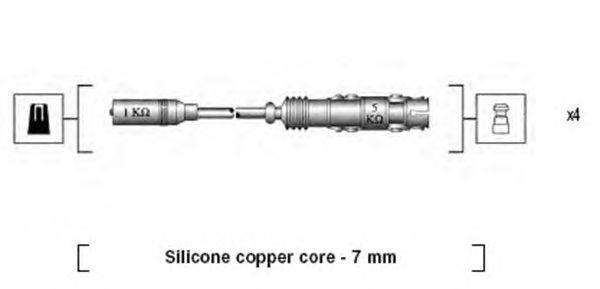 Комплект высоковольтных проводов MAGNETI MARELLI 941175250764