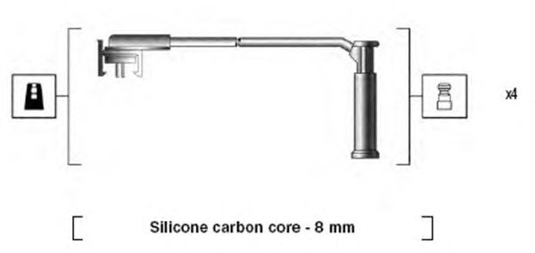 Комплект високовольтних проводів MAGNETI MARELLI 941185270781
