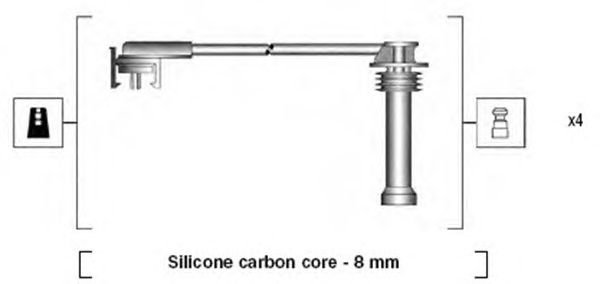Комплект высоковольтных проводов MAGNETI MARELLI 941185280782