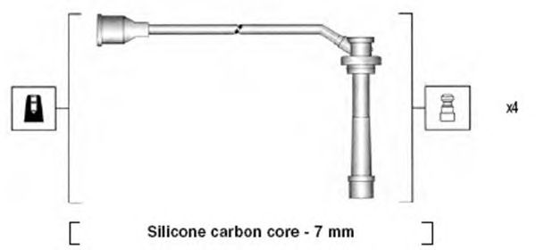 Комплект високовольтних проводів MAGNETI MARELLI 941285100846