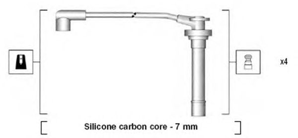 Комплект высоковольтных проводов MAGNETI MARELLI 941295130859