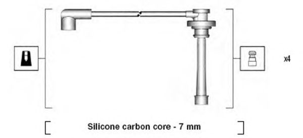 Комплект высоковольтных проводов MAGNETI MARELLI 941285030866