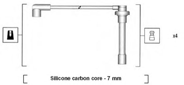 Комплект высоковольтных проводов MAGNETI MARELLI 941315030890