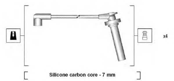 Комплект высоковольтных проводов MAGNETI MARELLI 941325070900