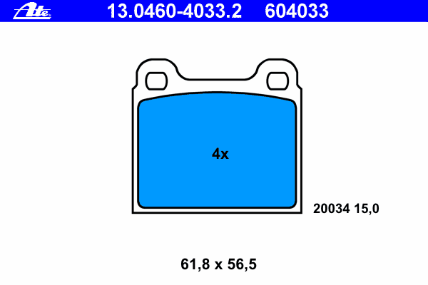 Тормозные колодки ATE 13.0460-4033.2