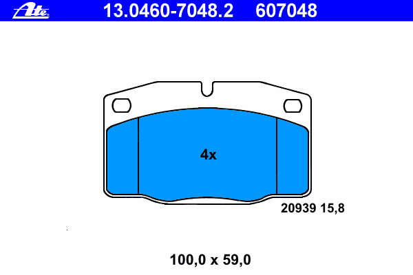 Тормозные колодки ATE 13.0460-7048.2