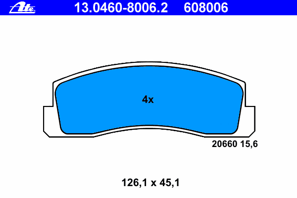 Тормозные колодки ATE 13.0460-8006.2