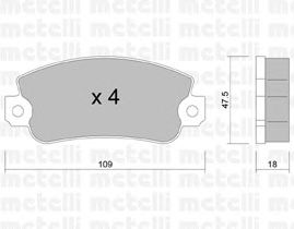 Тормозные колодки METELLI 22-0033-0