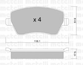 Тормозные колодки METELLI 22-0485-0