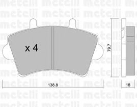 Тормозные колодки METELLI 22-0545-0
