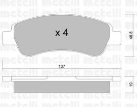 Тормозные колодки METELLI 22-0710-0