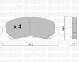 Тормозные колодки METELLI 22-0792-0
