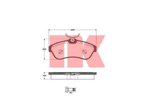 Тормозные колодки NK 221951