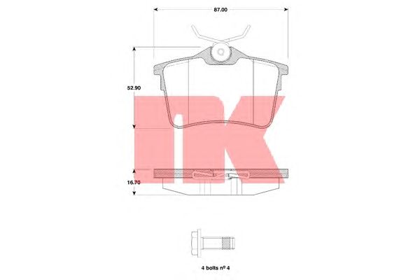 Тормозные колодки NK 223748