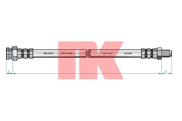 Тормозной шланг NK 851022