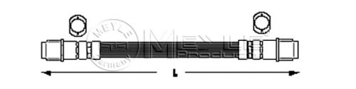 Тормозной шланг MEYLE 014 042 0014