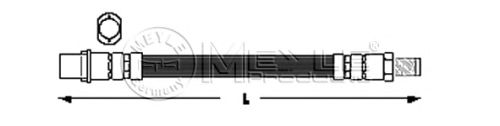 Тормозной шланг MEYLE 014 042 0016