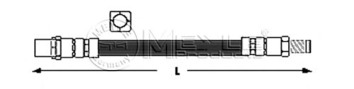 Тормозной шланг MEYLE 300 343 2109