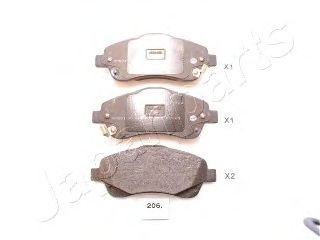 Тормозные колодки JAPANPARTS PA-206AF