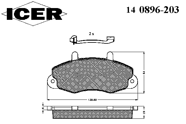 Тормозные колодки ICER 140896-203