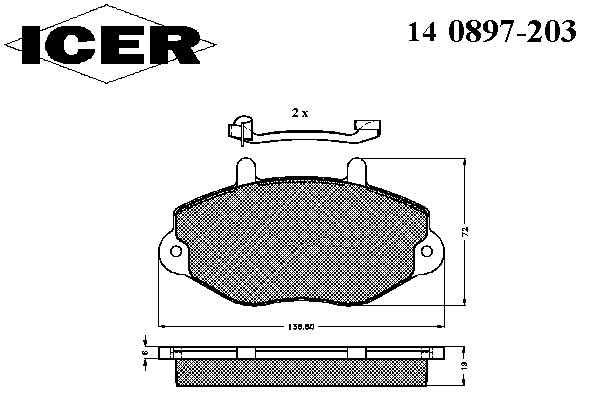 Тормозные колодки ICER 140897-203