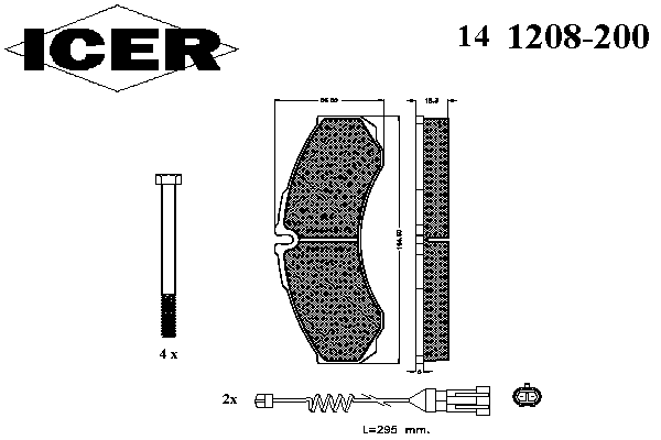 Тормозные колодки ICER 141208-200