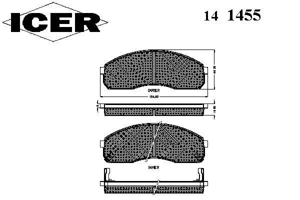 Тормозные колодки ICER 141455