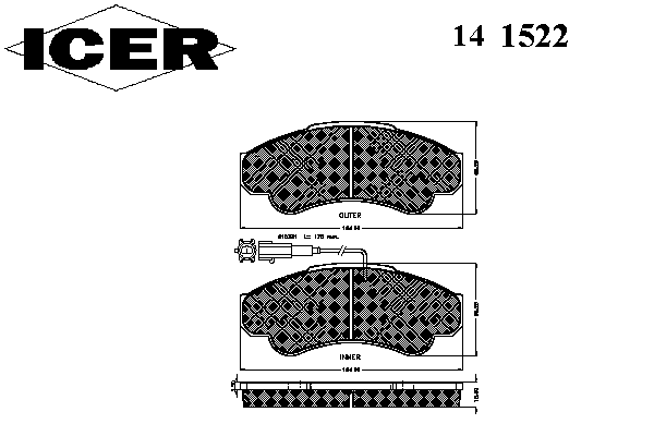Тормозные колодки ICER 141522