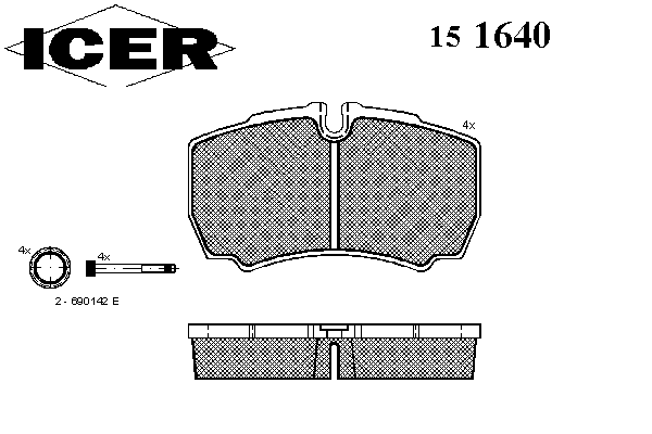 Тормозные колодки ICER 151640