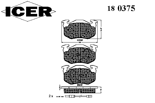 Тормозные колодки ICER 180375
