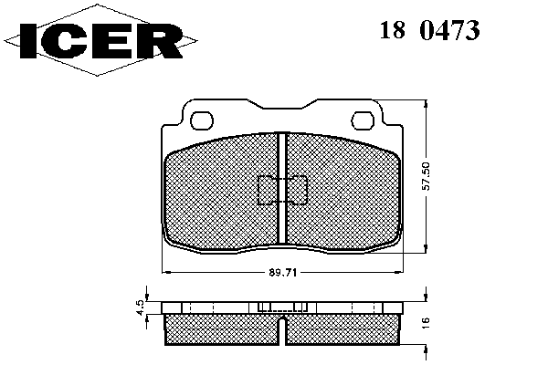 Тормозные колодки ICER 180473