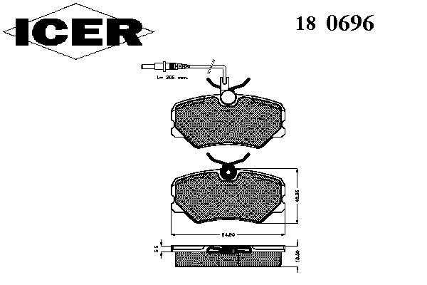 Тормозные колодки ICER 180696