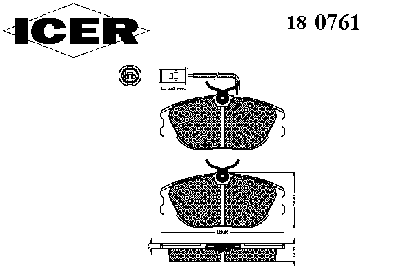 Тормозные колодки ICER 180761