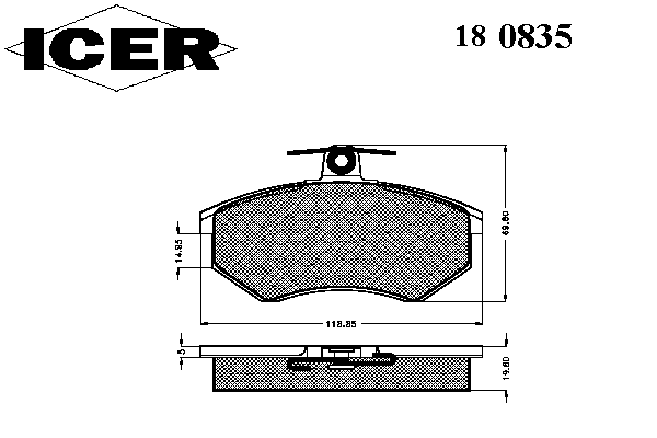 Тормозные колодки ICER 180835
