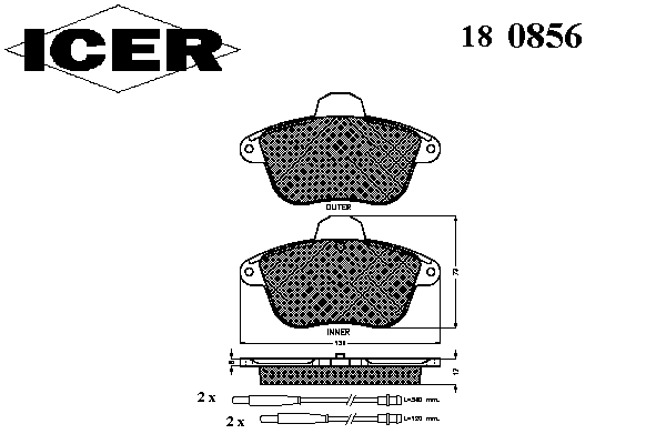 Тормозные колодки ICER 180856