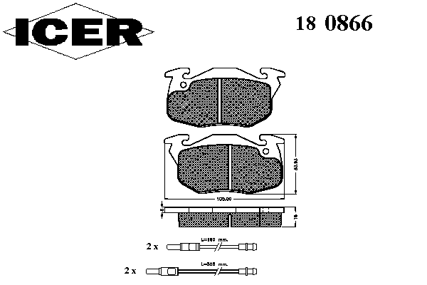 Тормозные колодки ICER 180866