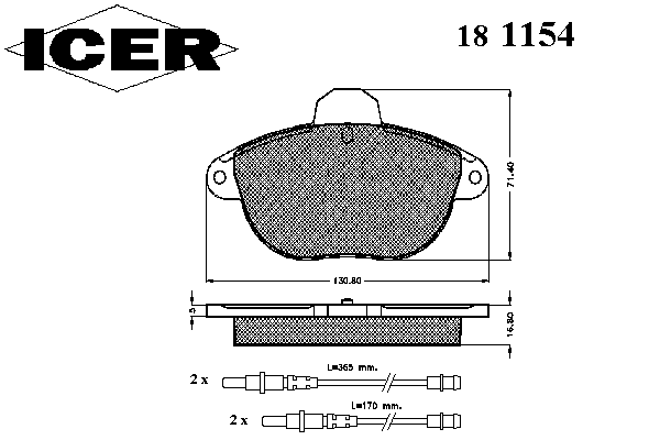 Тормозные колодки ICER 181154