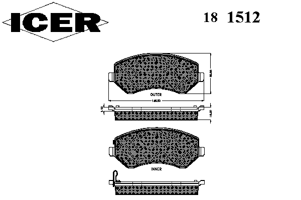 Тормозные колодки ICER 181512