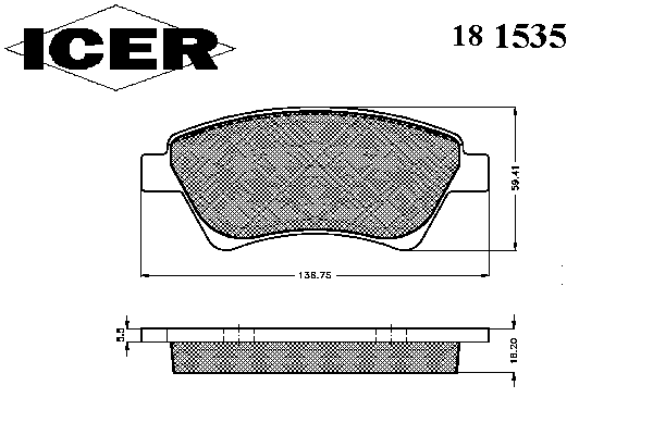 Тормозные колодки ICER 181535