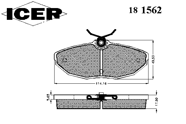 Тормозные колодки ICER 181562