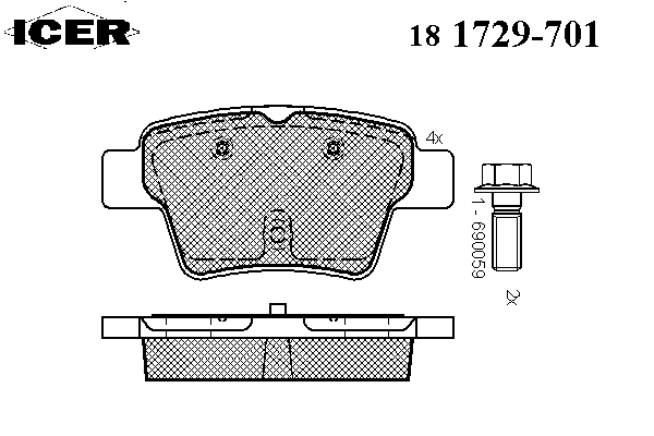 Тормозные колодки ICER 181729-701