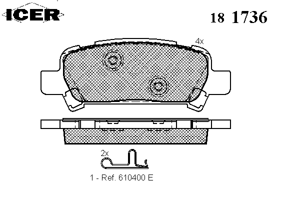 Тормозные колодки ICER 181736
