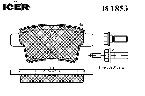 Тормозные колодки ICER 181853