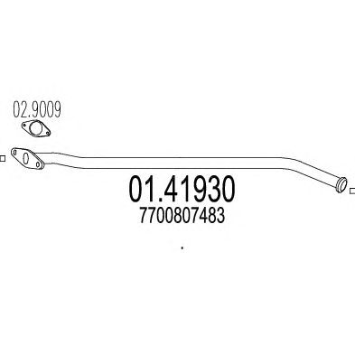 Труба выхлопного газа MTS 01.41930