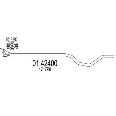 Труба выхлопного газа MTS 01.42400