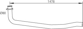 Труба выхлопного газа DINEX 47162