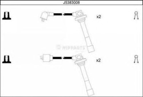 Комплект високовольтних проводів NIPPARTS J5383008