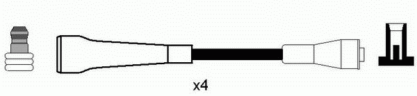 Комплект высоковольтных проводов NGK RCRN606